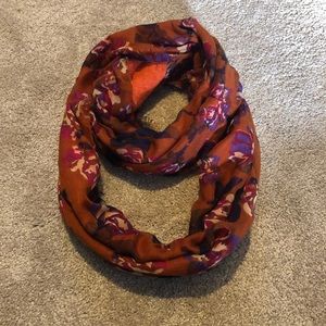 Floral print infinity scarf